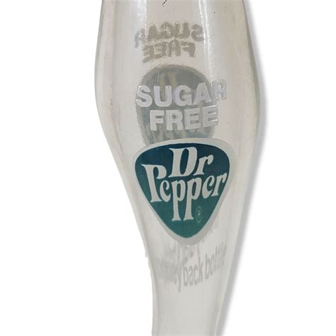 Sugar Free Dr. Pepper Stretched Glass Soda Bottle Vintage 1970's 17in ...