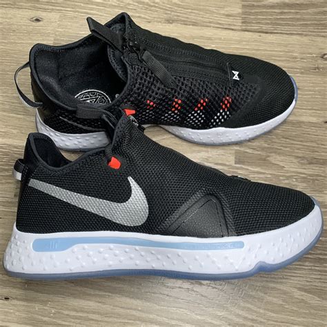 NIKE PG 4 BLACK WHITE GREY CD5079-001 PAUL GEORGE BASKETBALL SHOES MEN ...