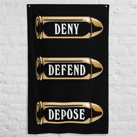 Deny Defend Depose Flag – Bold Graphic Wall Decor — Mongolife