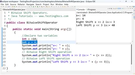 Image result for Java Shift Operator Example