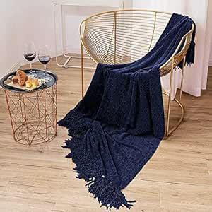 Cazimo Soft Chenille Premium Throw Blanket, Fade Resistant, All Seasons ...