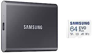 Samsung T7 1TB Up to 1,050MB/s USB 3.2 Gen 2 (10Gbps, Type-C) External ...
