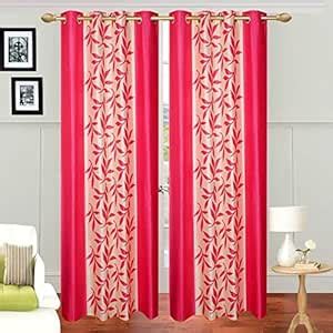 Buy Inira Trendz Patta Modern Eyelet Door Curtains (Multicolour, 4x7 ft ...