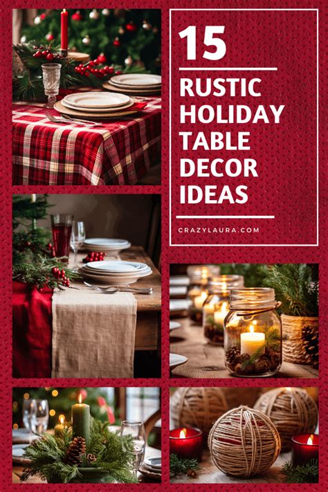 Image result for Rustic Christmas Table Decorations