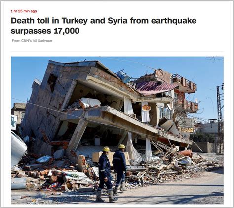 土耳其、叙利亚地震遇难人数已达17176人