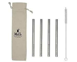 Medium Stainless Steel Smoothie Straws for Pint Mason Jars, Medium Cups ...