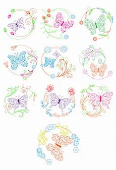Clipart For Digitizing by Butterfly Floral Set Semi Exclusive Clip Set For Clipart For Digitizing
