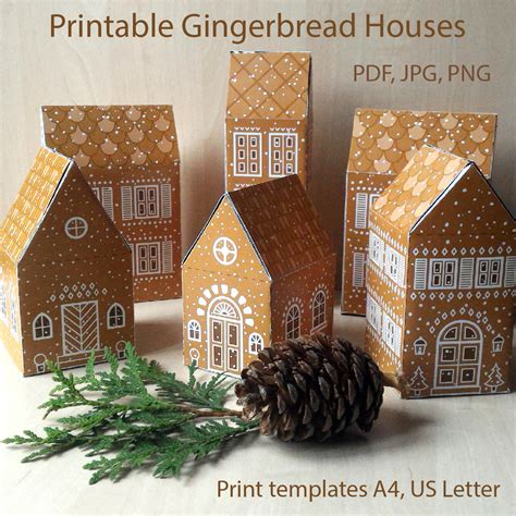 Free gingerbread house template printable a4, Download Free gingerbread ...