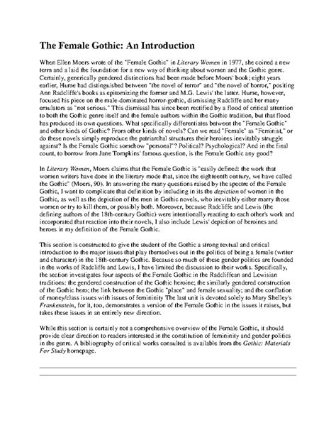 The-Female-Gothic - The Female Gothic: An Introduction When Ellen Moers ...