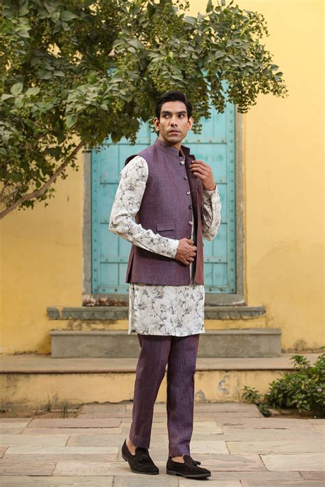 Lilac Bandi & Floral Kurta Set – Rawandrustic
