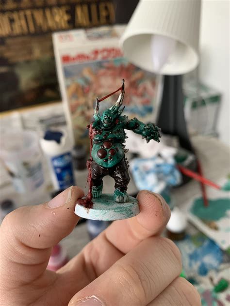 I’ve not many colores but a try to do a cool Poxwalker, and i think i ...