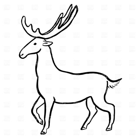 Elk Clip Art Black White
