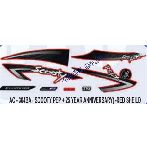 Graphics Sticker Set for TVS Scooty Pep Plus | 25 Year Aniversary | Re
