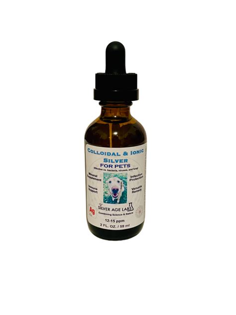 2 Oz. Colloidal Silver Dropper for Pets – Silver Age Labs