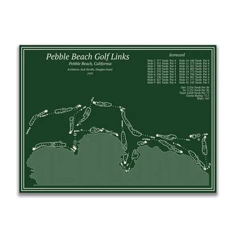 Pebble Beach Golf Course Map 的图像结果