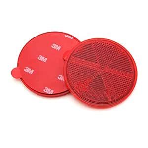 2Pcs 3.14 Inch Round Warning Reflectors for Car Truck Bike Boat Trailer ...