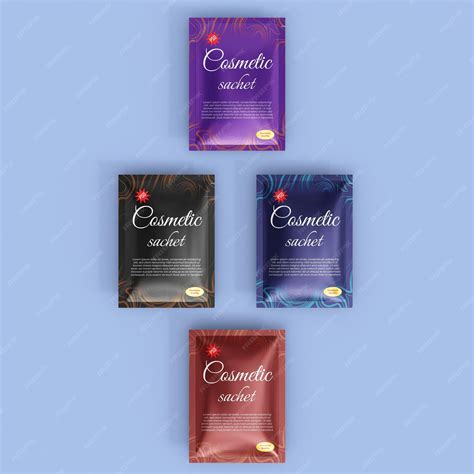 Premium PSD | Cosmetic sachet mockup PSD