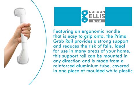 Gordon Ellis Prima Straight Grab Bar 12-inch White : Amazon.in: Health ...