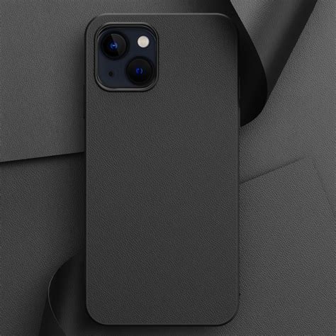 Plain Skin Leather Phone Case For iPhone 14 Max (Black) – Alexnld.com