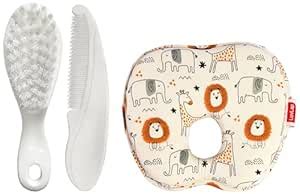 LuvLap Memory Foam Baby Head Shaping Pillow, Apple Shape, Animal Print ...
