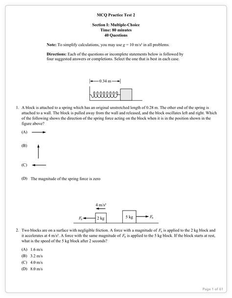AP® Physics 1 MCQ Practice Tests | Physics Lab