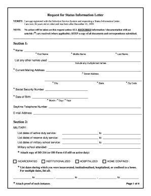 Status Information Letter - Fill and Sign Printable Template Online