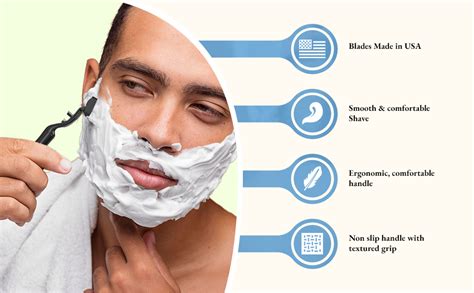 Hajamat Aster 3 Blade Shaving Razor for Men| 1 Razor Handle & 2 Blades ...