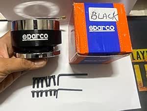 Black Aluminum Alloy & Iron Universal for All car SPARCO Universal ...