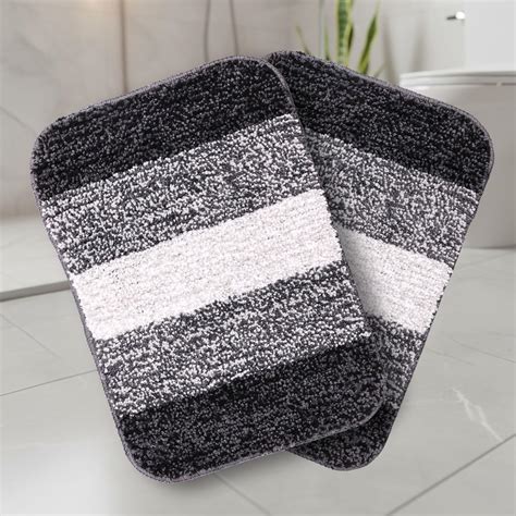 Buy SARAL HOME EASY LIVING Microfiber Striped Rectangle Shaped Anti ...