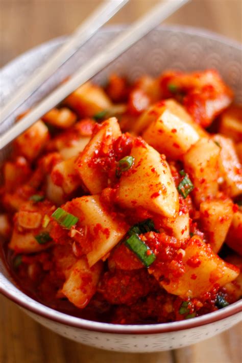 Delish Spicy Radish Kimchi Recipe - Explore Cook Eat