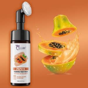 tillari Brightening Papaya Foaming with Built-In Face Brush Help for ...