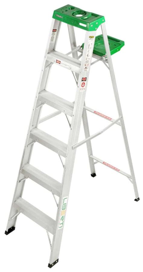 Liberti 1206 Aluminium Step Ladder with Utility Tray (Silver), 6 feet ...