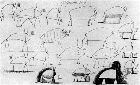 taureau étude, 1946 de Pablo Picasso (1881-1973, Spain) | Réplique De ...