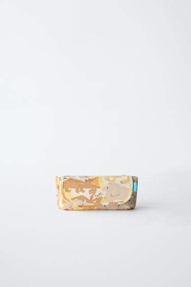 ANIMAL PRINT PENCIL CASE - Camel Brown | ZARA India