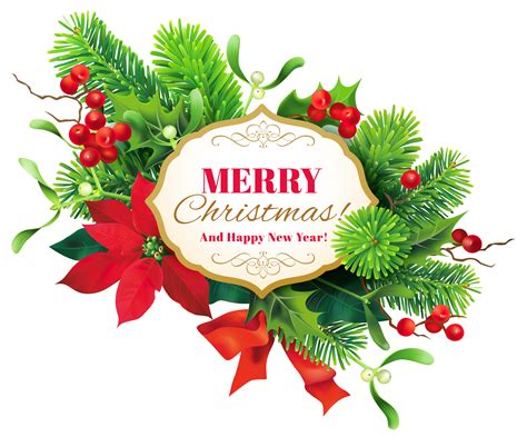 Merry Christmas Decor PNG Clipart Image | Gallery Yopriceville - High ...