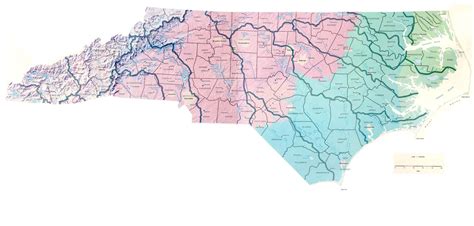 North Carolina Lakes And Rivers Map GIS Geography North Carolina Lakes ...