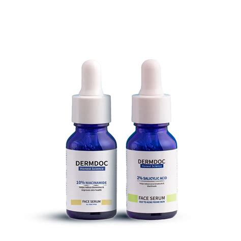 Dermdoc 10% Niacinamide Face Serum (15 ml) & 2% Salicylic Acid Face ...