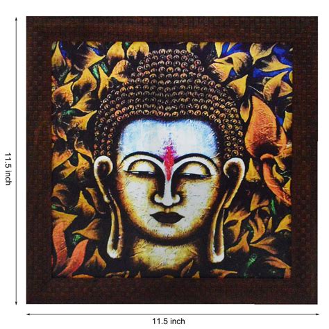 Spiritual Buddha Head Satin Matt Texture UV Art Painting - eCraftIndia ...