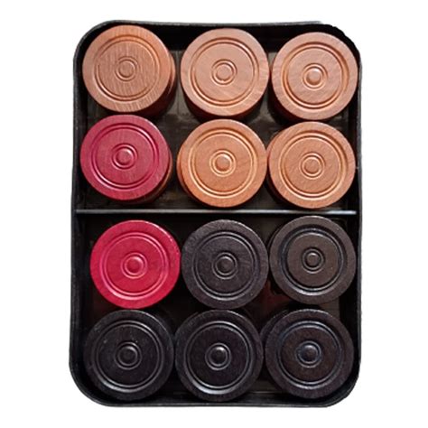 SL Carrom Coins for Kids and Adult | 24 Wooden Coins | Sheesham Wood ...