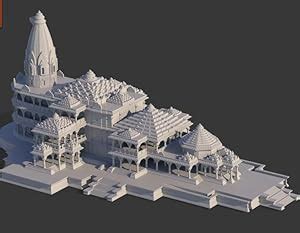 Ram Mandir Ayodhya Model 3D (White) : Amazon.in: Home & Kitchen