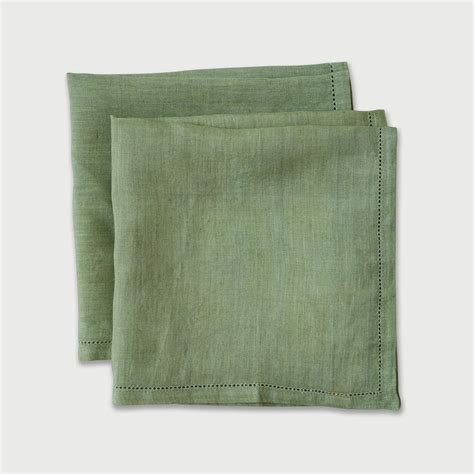 Powder Blue Linen Table Napkins-Set of 2 | Premium Home Textiles in