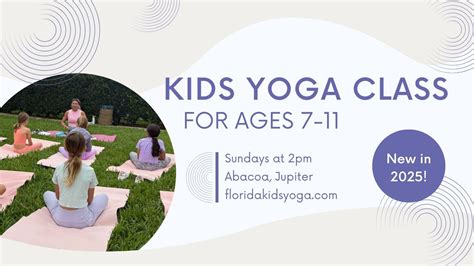 Kids Yoga Class in Abacoa, Abacoa, Jupiter, Florida, 19 January 2025 ...