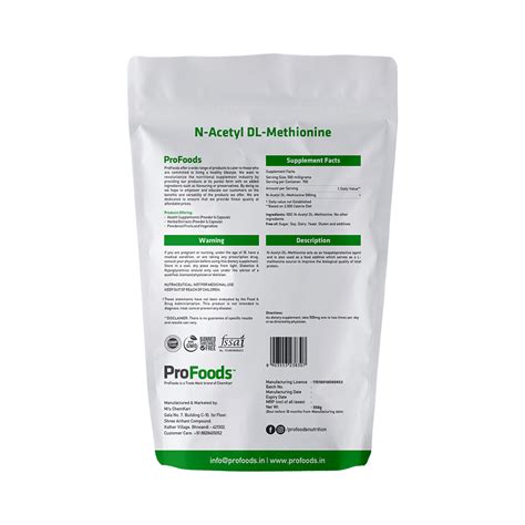 ProFoods N-Acetyl DL-Methionine Powder | 30 Minutes 24/7 Delivery