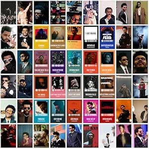 The Weeknd Posters Collage Set of 54 | 4x6 Inch Wall Posters of The ...