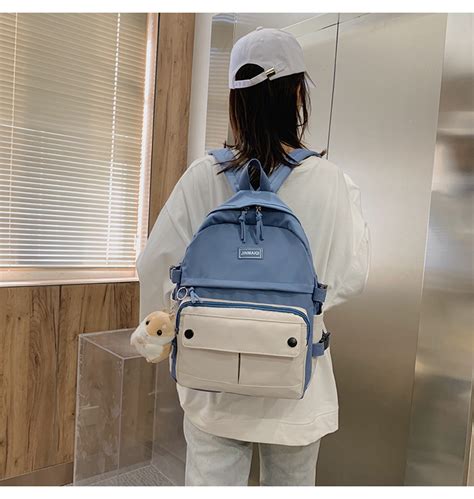 大学生双肩包女韩版高中大容量15.6寸电脑背包时尚潮流初中生书包-淘宝网