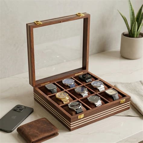Creation India Craft Wooden Watch Box, Storage Organizer, Watch Display ...