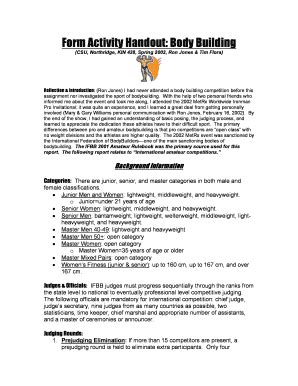 Fillable Online ronjones bodybuilding diet form Fax Email Print - pdfFiller