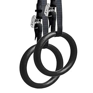 B Fit Gymnastic Rings,Roman Rings, lympic Gym Rings with Heavy Duty ...