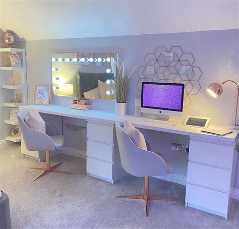 Image result for White Computer Desk Setup