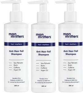 Man Matters Anti Hair Fall Shampoo for Men | DHT Blocker | Sulphate ...